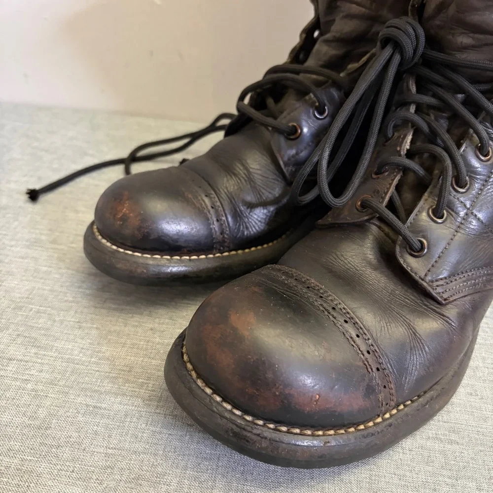 Corcoran Jump Boots Men 7C Vintage 60s Army Military Leather Combat Cap Toe